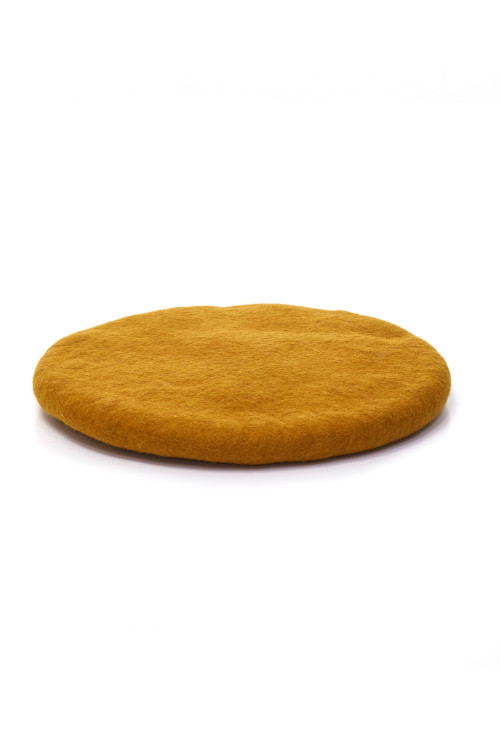 40 cm round chakati cushion gold in felt