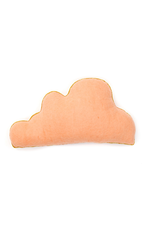 Blush cloud cushion in felt and kapok