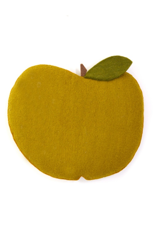 coussin pomme pistache en feutre