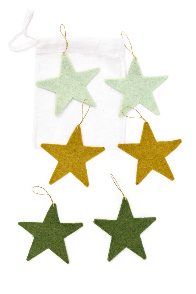 SET OF 6 HANGING STARS