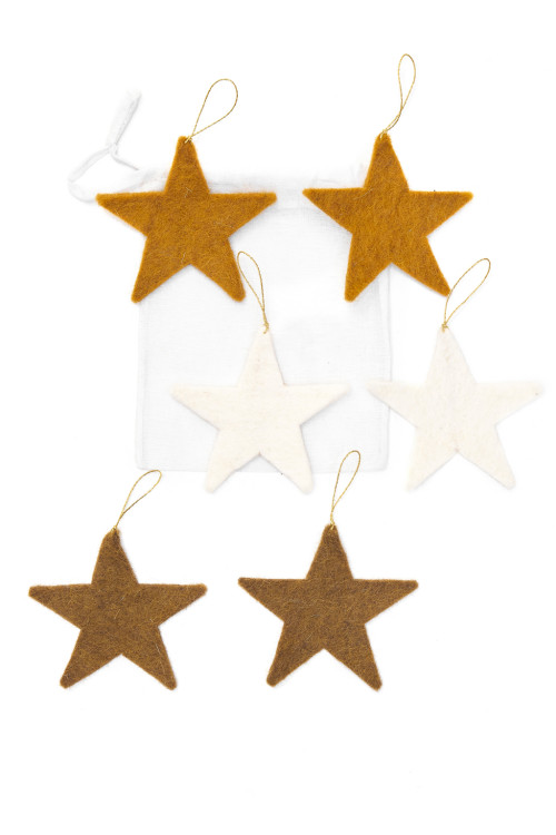 SET OF 6 HANGING STARS