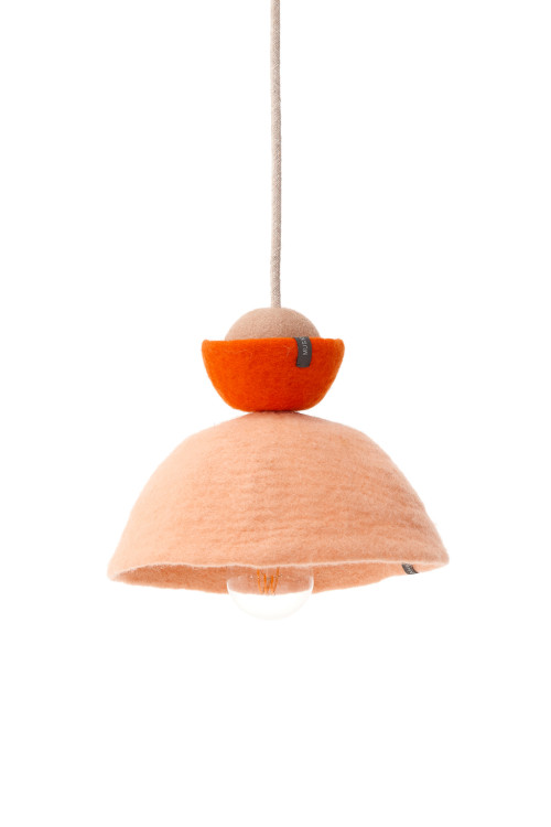 Suspension Culbuto harmonie blush en feutre de laine