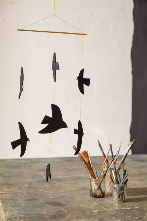 BIRDY HANGING DECOR - BLACK...