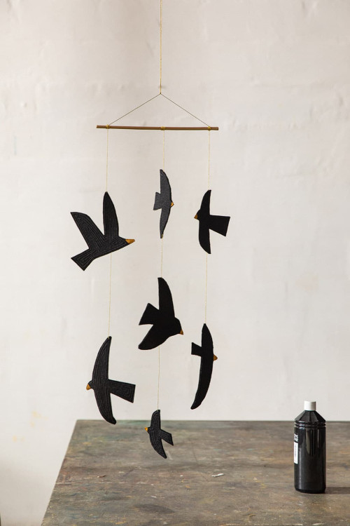 BIRDY HANGING DECOR - BLACK EDITION