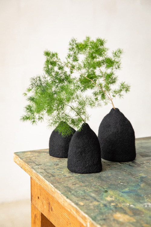 SET 3 CACHE-VASES CLOCHETTES - BLACK EDITION