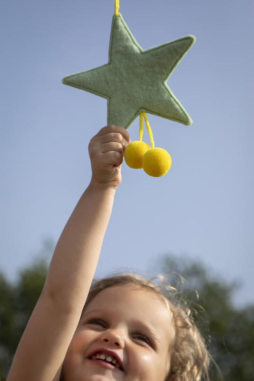 POMPOMS STAR HANGING - Last chance