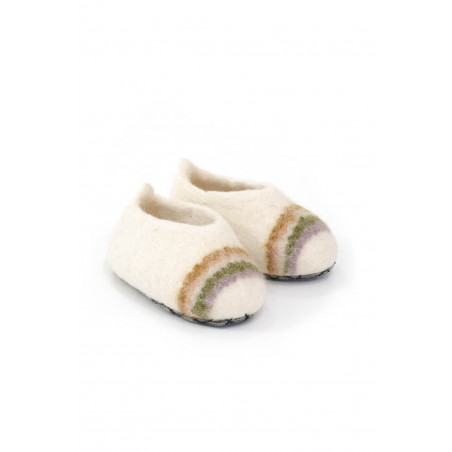 Indreni felt and leather slippers for children