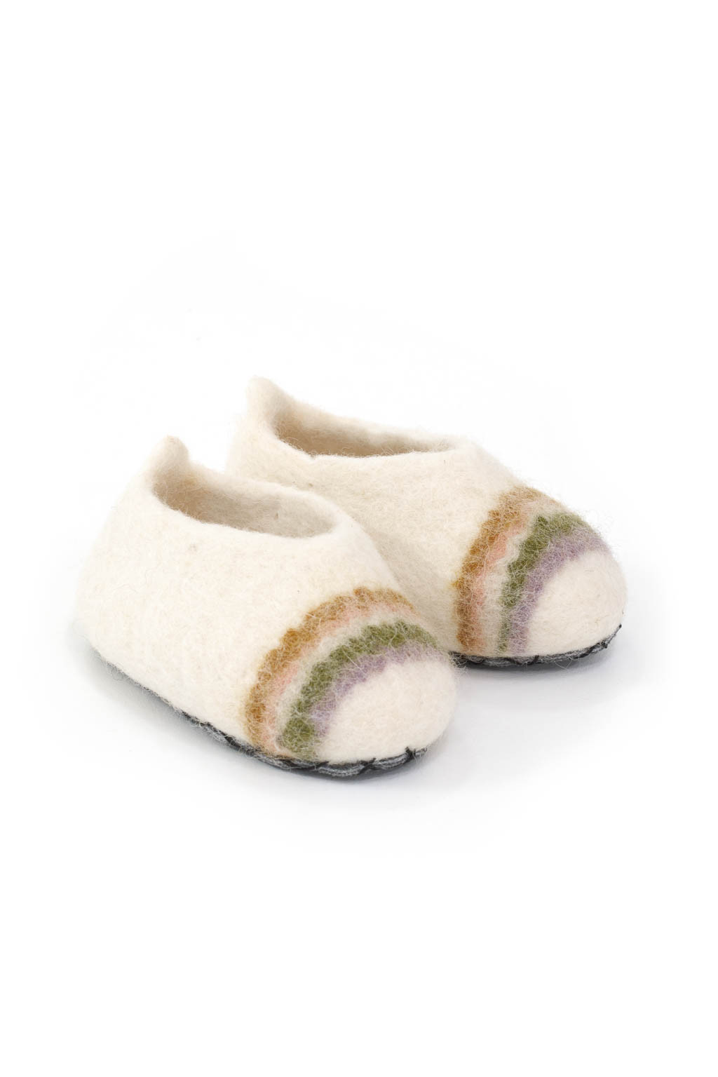 Indreni felt and leather slippers for children