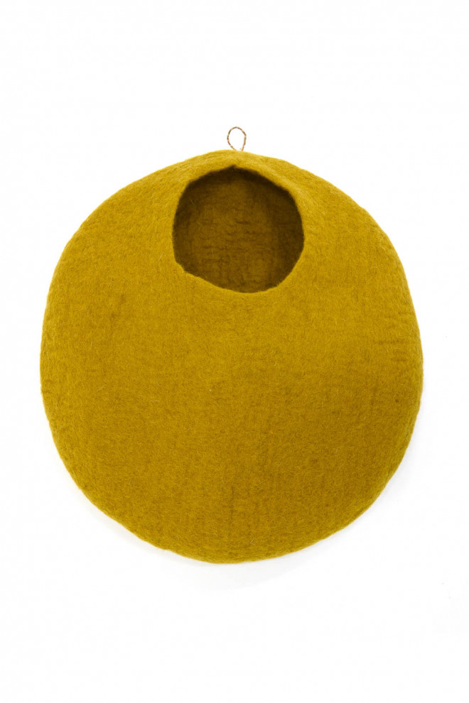 Big Cocoon basket in felt color nude