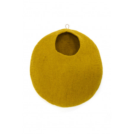 Big Cocoon basket in felt color pistachio