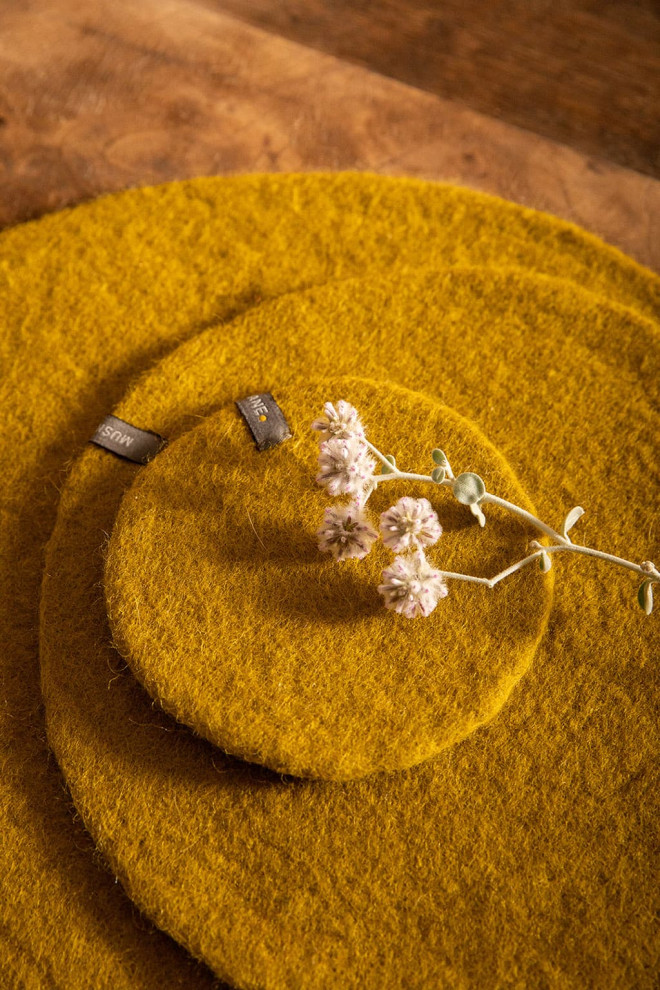 Mix de pastilles en feutre de laine pour une décoration naturelle