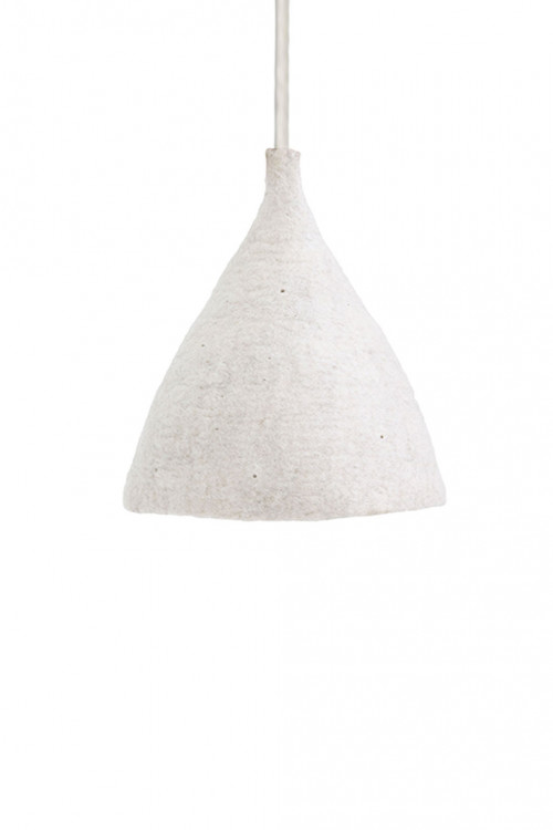 Reversible Tipi lampshade H light stone natural in felt