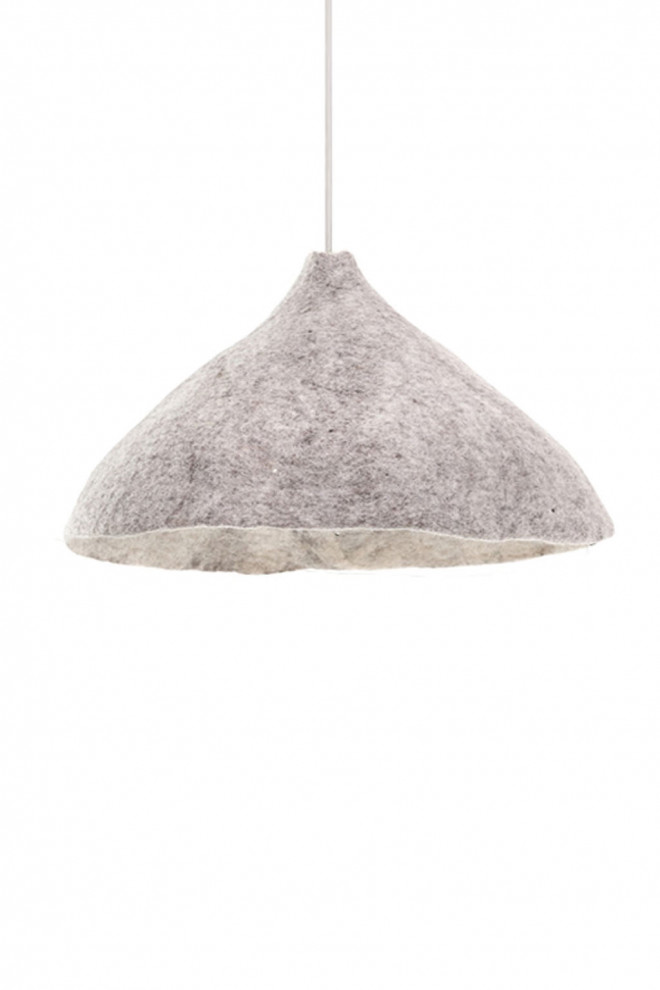 Grey pendant deals lamp shade