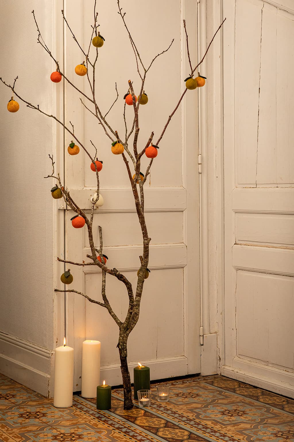 Ornements de Noël en forme de fruit pour décorer le sapin