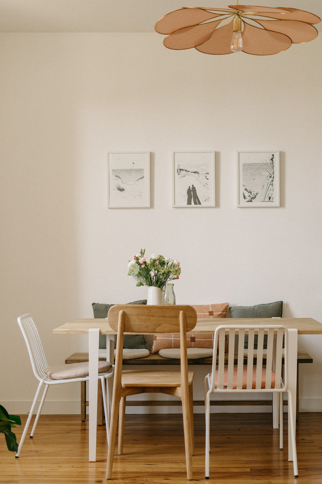 Galettes de chaise rondes en laine feutrée