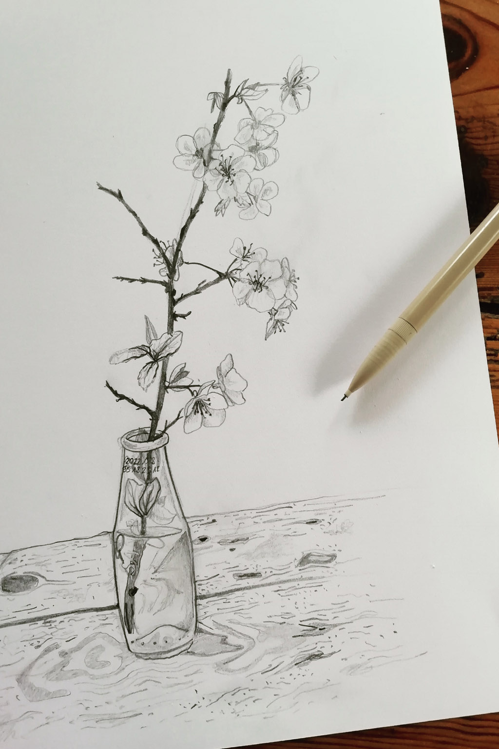 Un croquis fait au crayon à papier