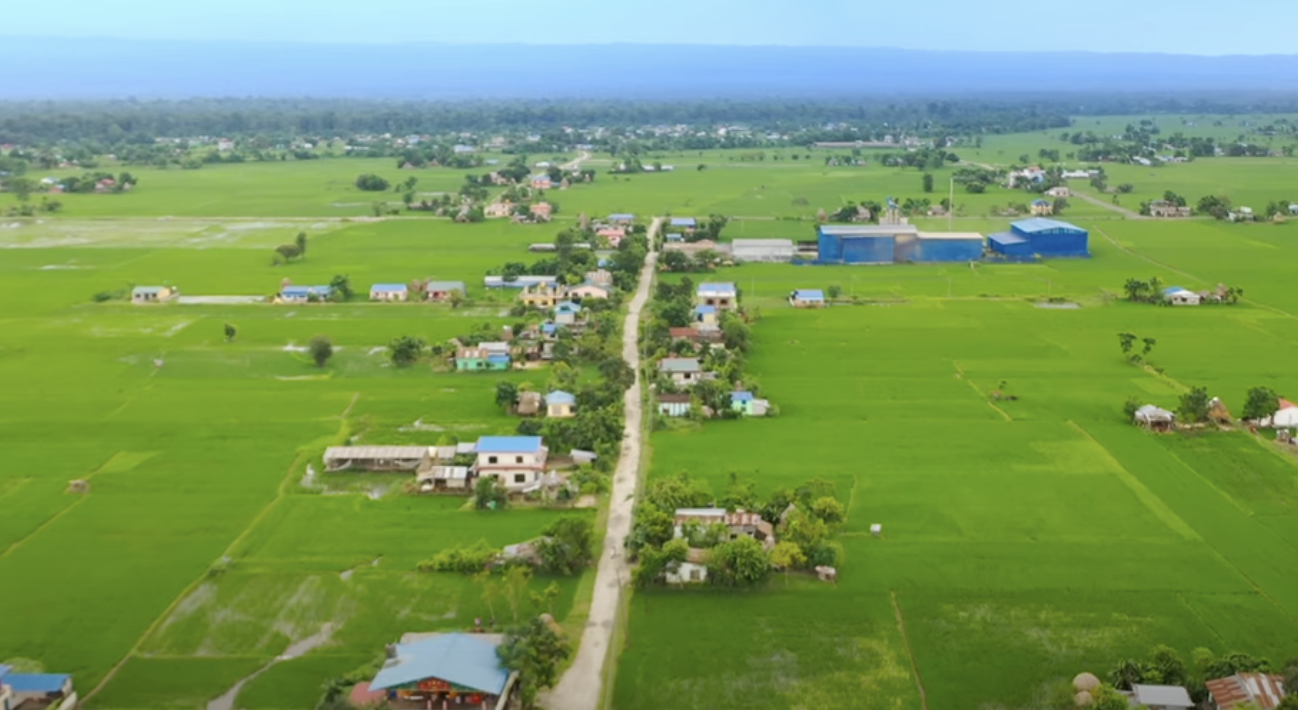 Vue sur Geeta Nagar, un village népalais