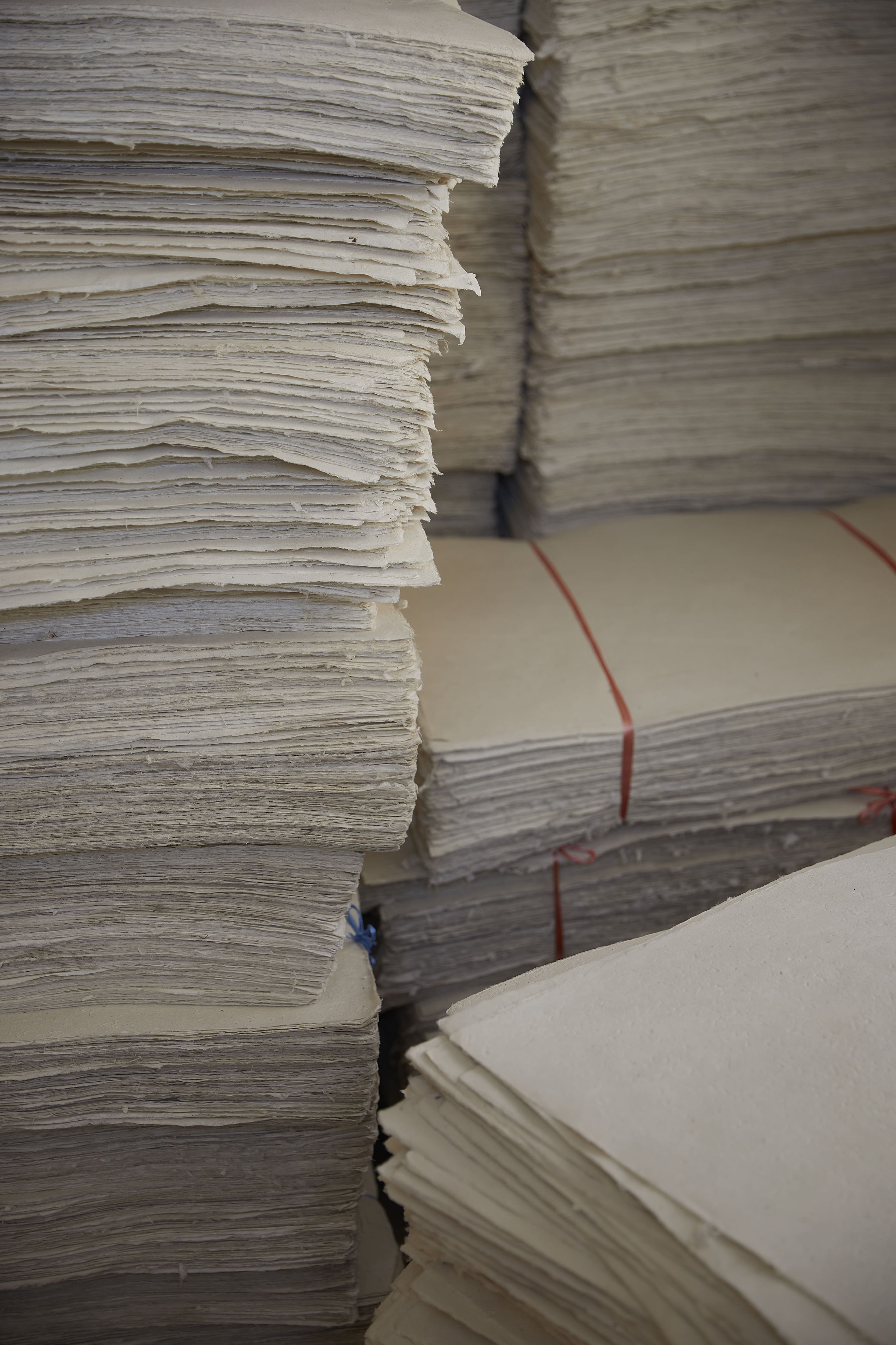 Sheets of lokta paper