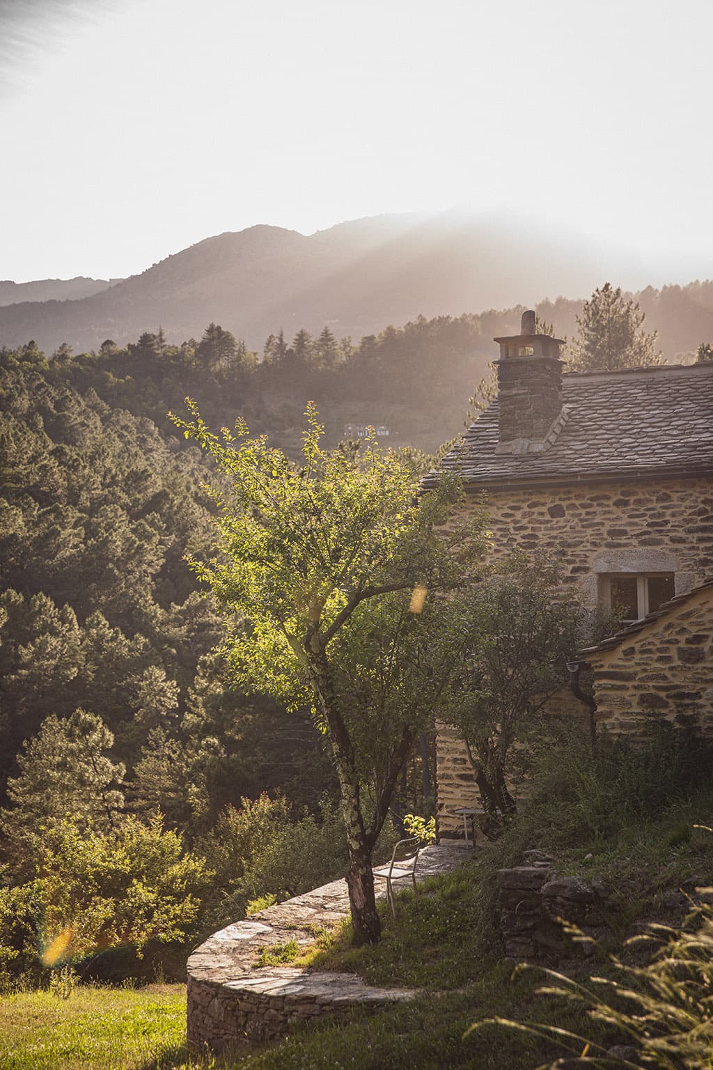 A stone house in the forest